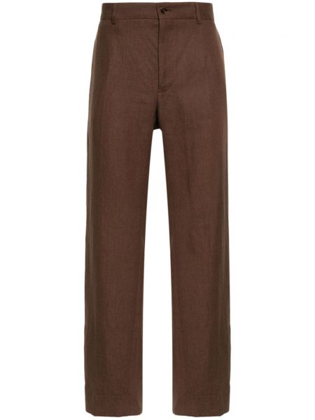 Pantalon en lin Dolce & Gabbana marron