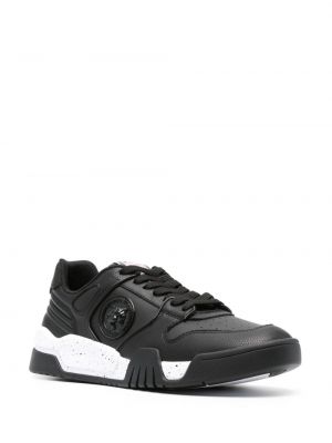Sneakersy skórzane Just Cavalli czarne