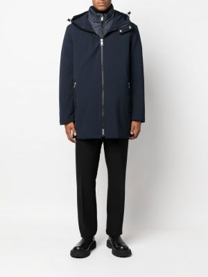 Kabát s kapucí Armani Exchange modrý