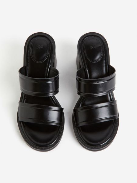 Босоножки на каблуке H&m черные