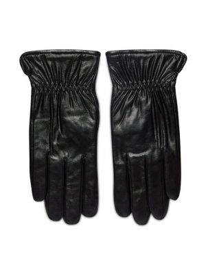 Kožené rukavice Semi Line - černá
