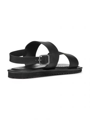 Kožené sandály Geox černé