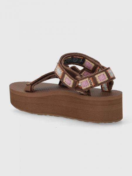 Sandale cu platformă Teva maro