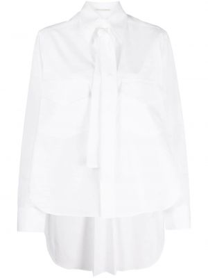 Koszula z kokardką bawełniana Yohji Yamamoto biała