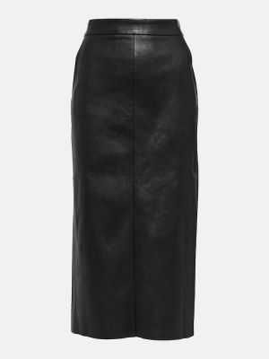 Kožená sukňa Stouls čierna