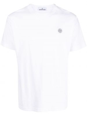 Tricou din bumbac Stone Island alb