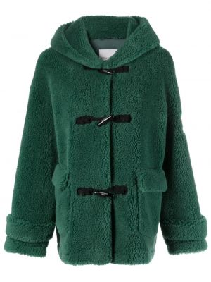 Палто с качулка Ermanno Firenze зелено
