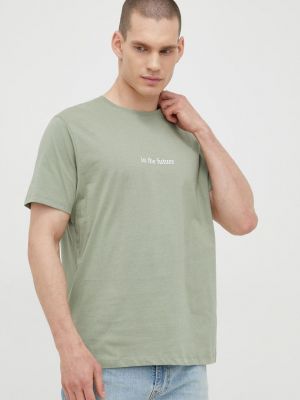 Brave Soul pamut póló zöld, nyomott mintás