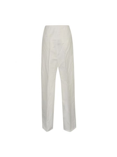 Pantalones de lino Sportmax blanco
