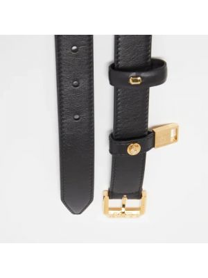 Cinturón de cuero Fendi Vintage negro