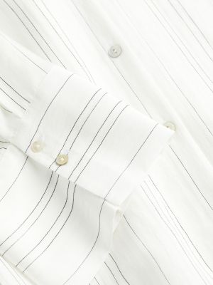 Жаккардовая рубашка H&m белая