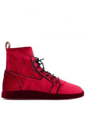 Fløyel sneakers Giuseppe Zanotti rød