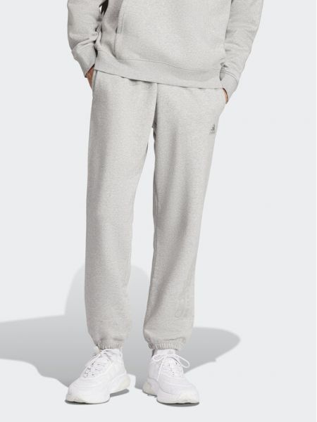 Pantaloni sport din fleece Adidas gri