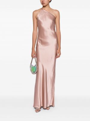 Hedvábné večerní šaty Michelle Mason růžové