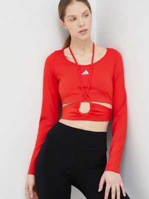 Блуза с дълъг ръкав Adidas Performance червено