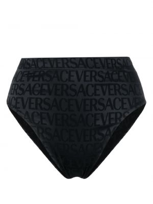 Satynowe majtki Versace czarne