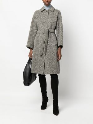 Manteau en laine à motif mélangé Burberry Pre-owned