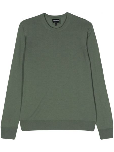 Вълнен пуловер Giorgio Armani зелено