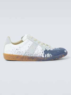Δερμάτινα sneakers με σχέδιο Maison Margiela λευκό