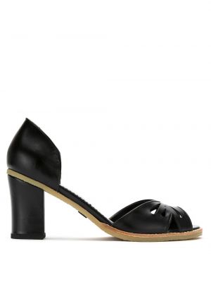 Pantofi cu toc din piele Sarah Chofakian negru