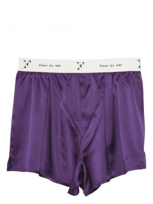 Svilene kratke hlače Fleur Du Mal vijolična