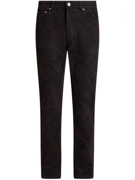 Paisley hoikka slim fit-farkut Etro punainen