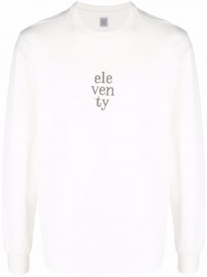 Camiseta con bordado Eleventy blanco