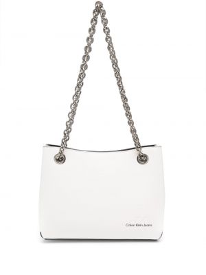 Чанта за ръка Calvin Klein Jeans бяло