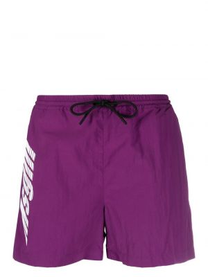 Kratke hlače s potiskom Msgm vijolična