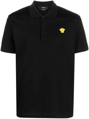 Polo krekls ar izšuvumiem Versace melns