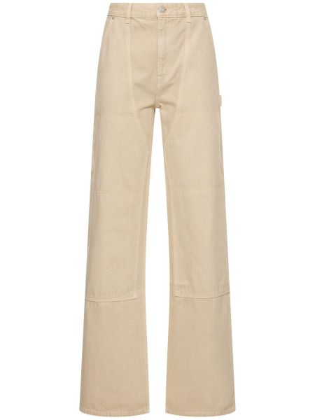 Pantalones de algodón Helmut Lang beige