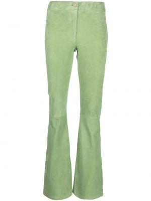 Bavlněné zvonové kalhoty Arma - zelená
