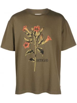 Košulja s cvjetnim printom Honor The Gift zelena