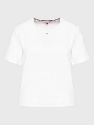 T-shirt Tommy Jeans Curve bianco