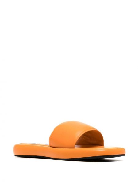 Iš natūralios odos sandalai Senso oranžinė