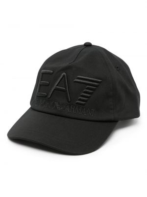 Cappello con visiera ricamato Ea7 Emporio Armani nero