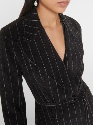 Jersey blazer s črtami Norma Kamali črna