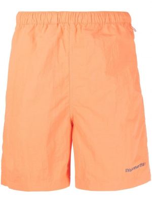 Bermuda kratke hlače z vezenjem This Is Never That oranžna