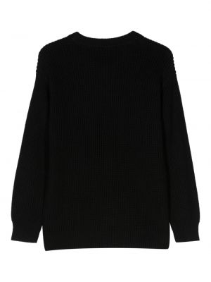 Kokvilnas džemperis ar izšuvumiem R13 melns