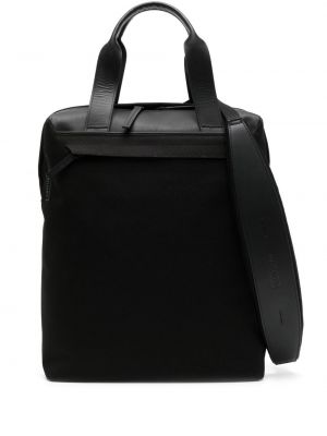 Shopper kabelka na zip s potiskem Troubadour černá