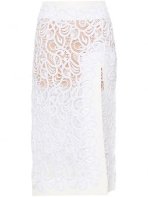 Suknja s čipkom Ermanno Scervino bijela