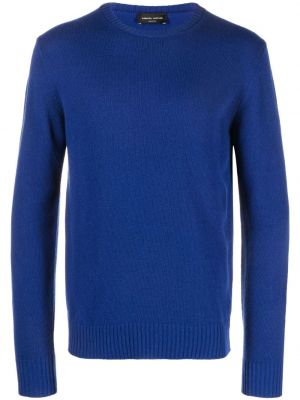 Maglione con scollo tondo Roberto Collina blu