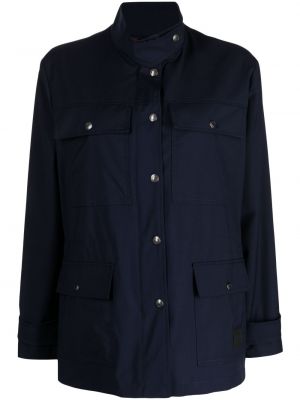 Manteau en laine avec poches Paul Smith bleu