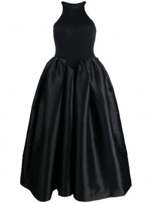 Plisované koktejlkové šaty bez rukávov Marques'almeida čierna