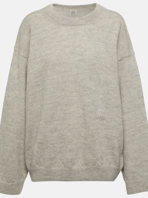 Vlnený sveter z alpaky Totême sivá