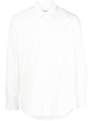 Βαμβακερό πουκάμισο Nanushka λευκό
