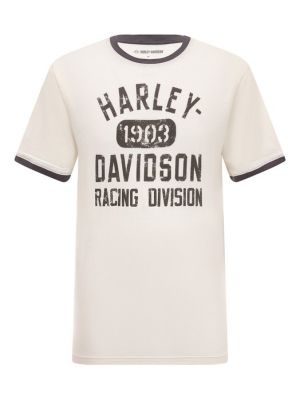 Хлопковая футболка Harley Davidson белая