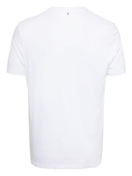 Raštuotas medvilninis marškinėliai Neil Barrett balta