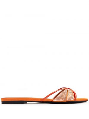 Sandále bez podpätku D'accori oranžová