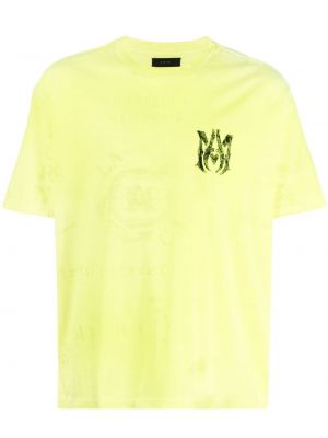 T-shirt con stampa Amiri giallo